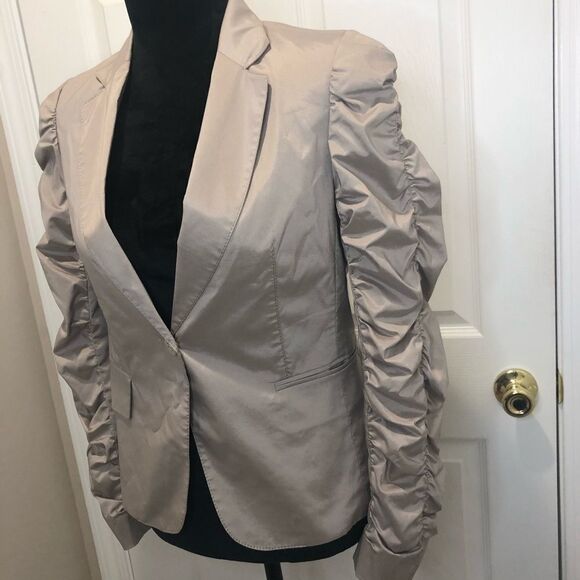 NWT Girdear tan taupe button front blazer jacket - Picture 2 of 12